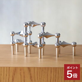 【365日配送】最大1000円OFFクーポン！ molecular キャンドルスタンド オブジェ キャンドルホルダー モジュール式 シルバー モダンインテリア オブジェ 卓上飾り アレンジ自在 アートピース パーティー装飾 北欧 韓国インテリア 【e.trema.】【エトレマ】