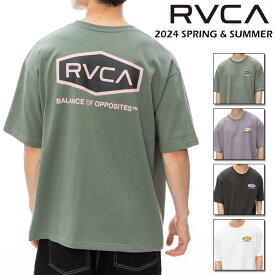 ルーカ RVCA tシャツ メンズ サーフブランド RVCA HEX BOX TEE 半袖 tシャツ 【2024年春夏モデル】 be041225 バックプリント 4色 綿100% ゆったりサイズ サーフ系 サーフィン スケート ストリート ブランド ユニセックス おすすめ 人気モデル