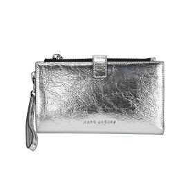 【MARC JACOBS】マーク ジェイコブス S101M06RE22 040 デイリー BRB フォン リストレット ウォレット シルバー/ブラック カーフレザー 長財布 【送料無料】【中古】