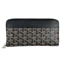 【GOYARD】ゴヤール APM ZIP GM マティニョン GM ウォレット ブラック/ブラウン/イエロー ゴヤールディンキャンバス/ヴォーゼルカーフスキン ラウンドファスナー長財布 【送料無料】【中古】