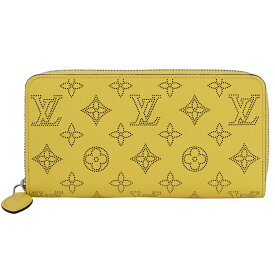 【LOUIS VUITTON】LV ルイ・ヴィトン M82501 ジッピー・ウォレット マヒナ ジョーヌ レザー バイカラー イエロー ピンク 日本限定 春財布 ラウンドファスナー 長財布 【送料無料】【未使用】【中古】