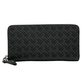 【dunhill】ダンヒル DU21R2180LT001R SIGNATUREジップコートウォレット シグネチャー PVC/レザー ブラック 長財布 【送料無料】【未使用】【中古】
