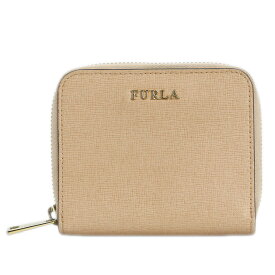 【FURLA】フルラ 908287 PR84 B30 6M0 バビロン S ジップアラウンドウォレット ピンクベージュ レザー ラウンドファスナー 二つ折り財布【送料無料】【中古】