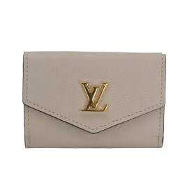 【LOUIS VUITTON】LV ルイ・ヴィトン M69340 ポルトフォイユ・ロックミニ グレージュ カーフレザー 三つ折り財布 【送料無料】【中古】