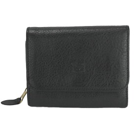 【IL BISONTE】イルビゾンテ 5442404340 ウォレット ブラック 牛革 二つ折り財布 【送料無料】【中古】