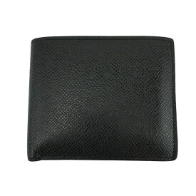 【LOUIS VUITTON】LV ルイ・ヴィトン M30865 ポルトフォイユ・マルコNM タイガ レザー ノワール イニシャル入り【T.U】 二つ折り財布 【送料無料】【中古】