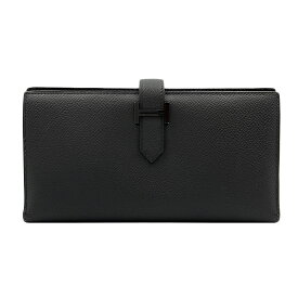 【HERMES】エルメス U刻印 (2022年製) ベアンスフレ モノクローム ソーブラック ヴォーエプソン ブラック金具 長財布 【送料無料】【中古】