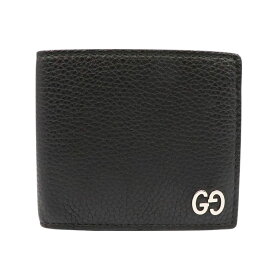【GUCCI】グッチ DORIAN ドリアン 二つ折り財布 473916 A7M0N 1000 ブラック カーフレザー 札入れ 二つ折り財布 小銭入れなし【送料無料】【未使用】【中古】