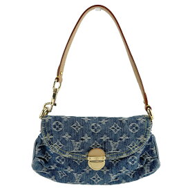 【LOUIS VUITTON】LV ルイ・ヴィトン M95050 ミニ プリーティ モノグラム・デニム ブルー系 ハンドバック 【送料無料】【中古】
