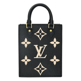 【LOUIS VUITTON】LV ルイ・ヴィトン M57937 バイカラー モノグラム アンプラント プティット サックプラ ブラック/ベージュ レザー ハンドバッグ/ショルダーバッグ 【送料無料】【中古】