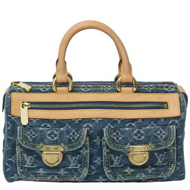 【LOUIS VUITTON】LV ルイ・ヴィトン M95019 モノグラム デニム ネオ スピーディ ・デニム ブルー ハンドバック 【送料無料】【中古】