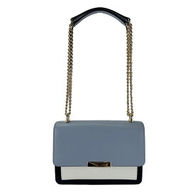 【MICHAEL KORS】マイケルコース 30S9GJ4L9T ジェイド ラージ クロスボディ レザー ブルー系/ホワイト チェーンショルダー ショルダーバッグ/ハンドバッグ 【送料無料】【中古】
