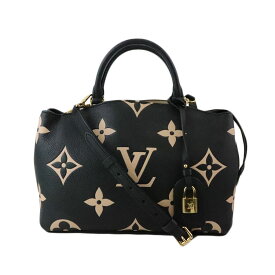 【LOUIS VUITTON】LV ルイ・ヴィトン M58913 プティ・パレ PM バイカラーモノグラム・アンプラント ブラック ベージュ アンプラントレザー ハンドバッグ/ショルダーバッグ 2way 【送料無料】【中古】