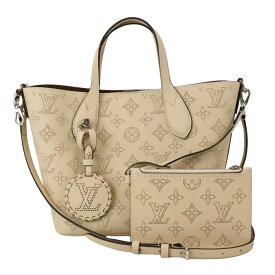 【LOUIS VUITTON】LV ルイヴィトン ブロッサムPM M21909 マヒナ クレーム レザー ハンドバッグ/ショルダーバッグ 2WAY ポーチ付【送料無料】【中古】