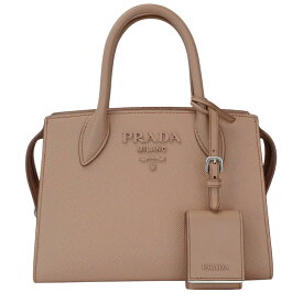 【PRADA】プラダ モノクローム 2WAY ハンド 1BA269 2ERX F00RK CIPRIA 1(ピンクベージュ) サフィアーノ キュイール ハンドバッグ/ショルダーバッグ【送料無料】【中古】