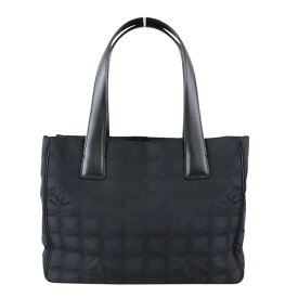 【CHANEL】シャネル ニュートラベルライン PM A20457 ブラック ナイロンジャガード/レザー トートバッグ【送料無料】【中古】