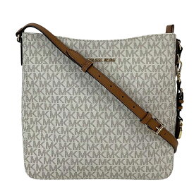 【MICHAEL KORS】マイケルコース JET SET TRAVEL 30H6GTVM3V PVCキャンバス/レザー アイボリー/ブラウン ショルダーバッグ レディースバッグ 【送料無料】【中古】