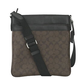 【COACH】コーチ　シグネチャー チャールズ クロスボディ F45781ブラウン/ブラック PVC/レザー ショルダーバック 【送料無料】【中古】