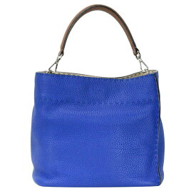 【FENDI】フェンディ 8BT218 EIC F0V2G セレリア アンナ スモールバケットバッグ ブルーネオン/ラテ レザー 2WAYバッグ 【送料無料】【中古】