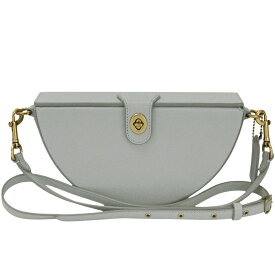 【COACH】コーチ シティブロックスセミサークルバッグ C0511 グレー レザー ショルダーバッグ【送料無料】【中古】