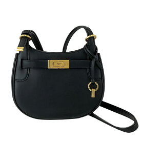 【TORY BURCH】トリーバーチ LEE RADZIWILLスモールサドルバッグ リーラジウィル レザー ブラック/ゴールド金具 ショルダーバッグ 【送料無料】【中古】