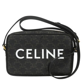 【CELINE】セリーヌ 194502 CIM 38NO トリオンフ ミディアム メッセンジャーバッグ ブラック/ブラウン PVC/レザー ショルダーバッグ 【送料無料】【中古】