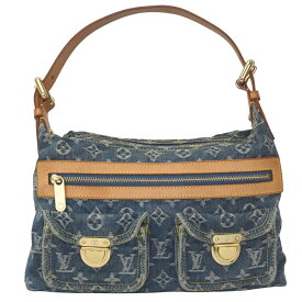 【LOUIS VUITTON】LV ルイ・ヴィトン M95049 バギーPM モノグラム・デニム ブルー ワンショルダー ショルダーバック 【送料無料】【中古】