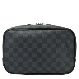 【LOUIS VUITTON】LV ルイ・ヴィトン N47521 トゥルース・トワレットGM ダミエグラフィット キャンバス ブラック グレー セカンドバッグ メンズバッグ【送料無料】【中古】
