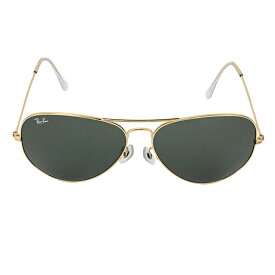 【Ray-Ban】レイバン RB3025 AVIATOR LARGE METAL パイロット・ティアドロップ メタル アリスタゴールドフレーム グリーンレンズ サングラス 【送料無料】【中古】