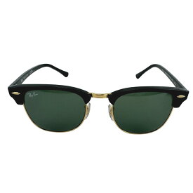 【Ray-Ban】レイバン RB3016 W0365 CLUBMASTER CLASSIC スクエア アセテート ゴールド/ブラックフレーム グリーンレンズ サングラス 【送料無料】【中古】