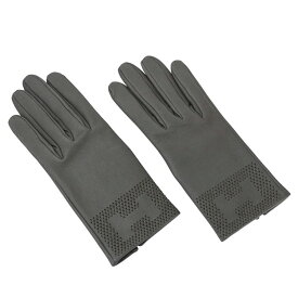【HERMES】エルメス 122003G-8F-075 Hロゴ パンチング グローブ ETAIN (エタン) ラムレザー/裏シルク100％ 手袋 【送料無料】【中古】