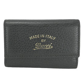 【GUCCI】グッチ 354499 クラシックロゴ スウィング 6連 キーケース ブラック レザー 【送料無料】【中古】