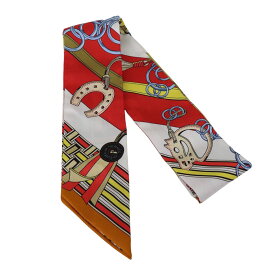 【HERMES】エルメス ツイリー 2023SS 062849S 11 BRIDES ET GRIS GRIS 馬勒とチャーム マルチカラー シルク100% スカーフ【送料無料】【未使用】【中古】