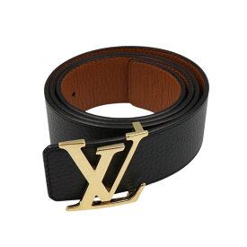 【LOUIS VUITTON】LV ルイヴィトン ベルト・LV イニシャル 40MM リバーシブル M9151V ブラック/ブラウン/ゴールド金具 リバーシブル トリヨンカーフレザー 85/34 ベルト【送料無料】【中古】