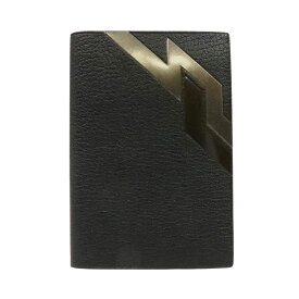 【ALFRED DUNHILL】アルフレッド・ダンヒル ブラック レザー 二つ折りカードケース【送料無料】【中古】