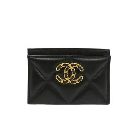 【CHANEL】シャネル AP1167 シャネル19 カードケース ブラック マトラッセ ラムスキン カードケース 名刺入れ【送料無料】【中古】