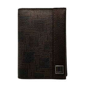 【dunhill】ダンヒル ディーエイトカードケース D-Eight 27G ダークブラウン PVC/レザー カードケース【送料無料】【中古】
