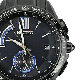 【SEIKO】セイコー BRIGHTZ ブライツ SAGA249 8B63-0AG0 2017年モデル 800本限定 エターナルブルー X'mas Limited Edition チタニウム ブラック ブルー ソーラー電波 メンズ腕時計 【送料無料】【中古】