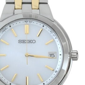 【SEIKO】セイコー SBTM285 セイコーセレクション 白文字盤 ステンレススチール ソーラー電波 メンズ腕時計 【送料無料】【未使用】【中古】