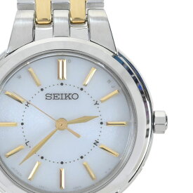 【SEIKO】セイコー SSDY035 (1B21-0AN0) セイコーセレクション シルバー ゴールド 白文字盤 ソーラー電波 レディース腕時計 【送料無料】【未使用】【中古】