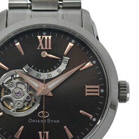 【ORIENT】 オリエント WZ0071DA オリエントスター セミスケルトン パワーリザーブ ブラウンダイヤル ステンレススチール 自動巻(手巻付) メンズ腕時計 【送料無料】【中古】