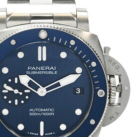 【PANERAI】パネライ PAM02068(OP7297) サブマーシブル ブルー ノッテ ステンレス シルバー 自動巻き メンズ腕時計 【送料無料】【中古】