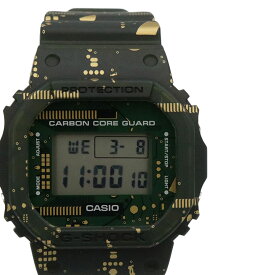 【CASIO】カシオ G-SHOCK DWE-5600CC-3JR 回路基板デザイン クォーツ ブラック/グリーン/ゴールド ラバー メンズ腕時計【送料無料】【中古】