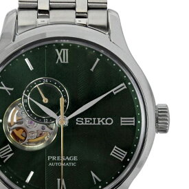 【SEIKO】セイコー プレザージュ PRESAGE Japanese Garden SARY237 グリーン文字盤 4R39 シースルー ステンレススチール メカニカル自動巻(手巻つき) ステンレススチール メンズ腕時計【送料無料】【未使用】【中古】