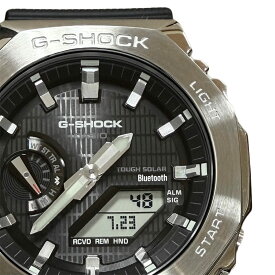 【CASIO】カシオ GBM-2100-1AJF ANALOG-DIGITAL 2100シリーズ 樹脂×ステンレススチール シルバー×ブラック ソーラー モバイルリンク機能 メンズ腕時計 【送料無料】【中古】