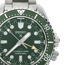 【SEIKO】セイコー SBEJ009 (6R54-00D0) プロスペックス メカニカルダイバーズ 1968 ヘリテージ GMT グリーンダイヤル ステンレススチール 自動巻き メンズ腕時計 【送料無料】【中古】
