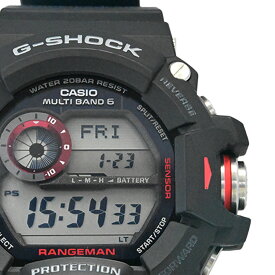 【CASIO】カシオ GW-9400J-1JF G-SHOCK MASTER OF G - LAND RANGEMAN ブラック 樹脂 ソーラー電波 メンズ腕時計 【送料無料】【中古】
