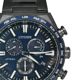 【CITIZEN】シチズン CB5967-66L アテッサ ACT Line/ブラックチタン シリーズ スーパーチタニウム ブルー ソーラー電波 光発電エコ・ドライブ メンズ腕時計 【送料無料】【未使用】【中古】