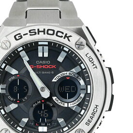 【CASIO】カシオ GST-W110D-1AJF G-SHOCK G-STEEL GST-W100 Series 樹脂/ステンレススチール シルバー ソーラー電波 メンズ腕時計 【送料無料】【中古】