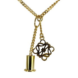 【ネックレス】 【LOEWE】ロエベ パーソナライゼーション ネックレス（メタル） ゴールド アナグラムチャーム 真鍮 【送料無料】【中古】